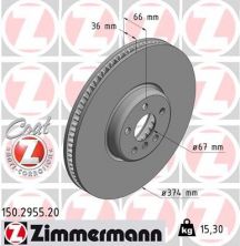 Zimmermann 150.2955.20 - Brzdový kotúč -