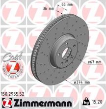Zimmermann 150.2955.52 - Brzdový kotúč -