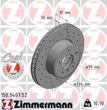 Zimmermann 150.3407.52 - Brzdový kotúč -