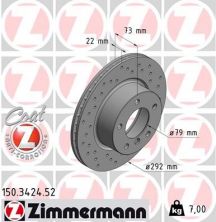 Zimmermann 150.3424.52 - Brzdový kotúč -