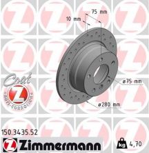 Zimmermann 150.3435.52 - Brzdový kotúč -
