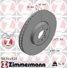 Zimmermann 150.3449.20 - Brzdový kotúč -