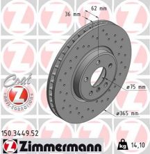 Zimmermann 150.3449.52 - Brzdový kotúč -