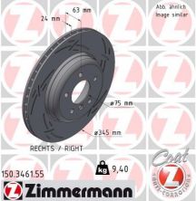Zimmermann 150.3461.55 - Brzdový kotúč -