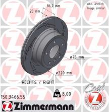 Zimmermann 150.3466.55 - Brzdový kotúč -