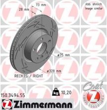 Zimmermann 150.3494.55 - Brzdový kotúč -