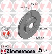 Zimmermann 155.3905.20 - Brzdový kotúč -