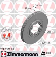 Zimmermann 200.2516.20 - Brzdový kotúč -