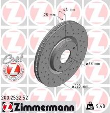 Zimmermann 200.2522.52 - Brzdový kotúč -