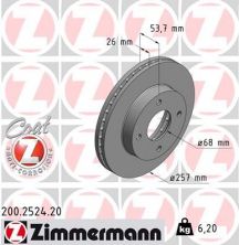 Zimmermann 200.2524.20 - Brzdový kotúč -