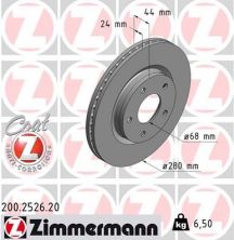 Zimmermann 200.2526.20 - Brzdový kotúč -
