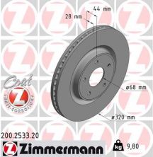 Zimmermann 200.2533.20 - Brzdový kotúč -