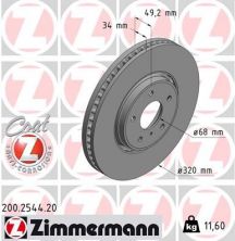 Zimmermann 200.2544.20 - Brzdový kotúč -