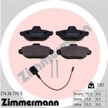 Zimmermann 21436.170.5 - Brzdové platničky -