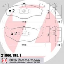 Zimmermann 21866.195.1 - Brzdové platničky -