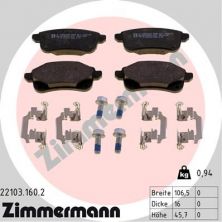 Zimmermann 22103.160.2 - Brzdové platničky -