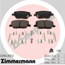 Zimmermann 22165.200.2 - Brzdové platničky -