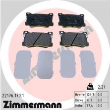 Zimmermann 22176.170.1 - Brzdové platničky -