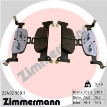 Zimmermann 22402.960.1 - Brzdové platničky -