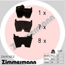 Zimmermann 22491.165.2 - Brzdové platničky -