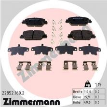 Zimmermann 22852.160.2 - Brzdové platničky -