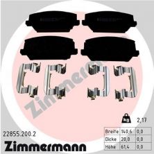 Zimmermann 22855.200.2 - Brzdové platničky -
