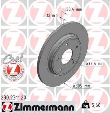 Zimmermann 230.2311.20 - Brzdový kotúč -
