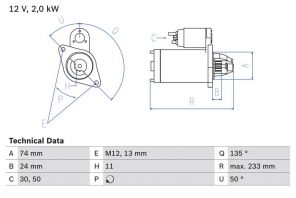 Bosch 0 986 023 240 - Štartér
