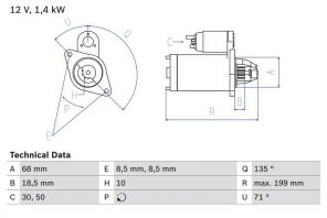 Bosch 0 986 025 210 - Štartér