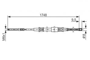 Bosch 1 987 477 046 - Brzdové lano -
