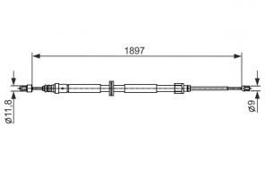 Bosch 1 987 482 433 - Brzdové lano -