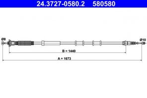 ATE 24.3727-0580.2 - Brzdové lano -