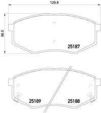 Brembo P 30 055X - Brzdové platničky -