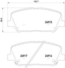 Brembo P 30 065X - Brzdové platničky -