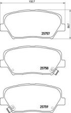 Brembo P 30 070X - Brzdové platničky -