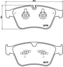 Brembo P 50 105 - Brzdové platničky -