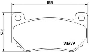 Brembo P 52 018 - Brzdové platničky -
