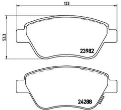 Brembo P 59 051X - Brzdové platničky -
