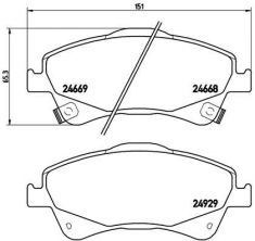 Brembo P 83 109X - Brzdové platničky -