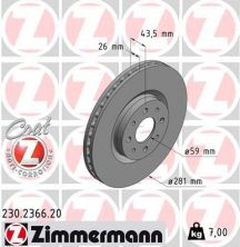 Zimmermann 230.2366.20 - Brzdový kotúč -