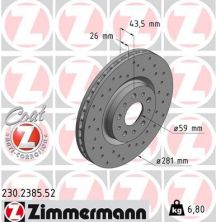 Zimmermann 230.2385.52 - Brzdový kotúč -