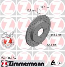 Zimmermann 250.1340.52 - Brzdový kotúč -