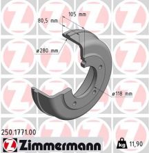 Zimmermann 250.1771.00 - Brzdový bubon -