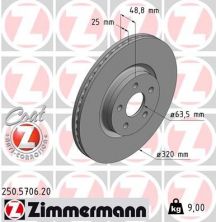 Zimmermann 250.5706.20 - Brzdový kotúč -