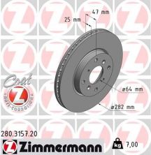 Zimmermann 280.3157.20 - Brzdový kotúč -