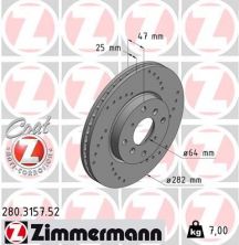 Zimmermann 280.3157.52 - Brzdový kotúč -