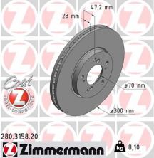 Zimmermann 280.3158.20 - Brzdový kotúč -