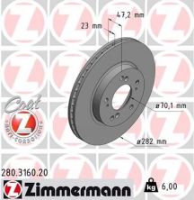 Zimmermann 280.3160.20 - Brzdový kotúč -