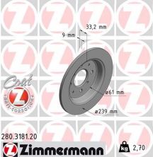 Zimmermann 280.3181.20 - Brzdový kotúč -