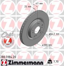 Zimmermann 280.3184.20 - Brzdový kotúč -